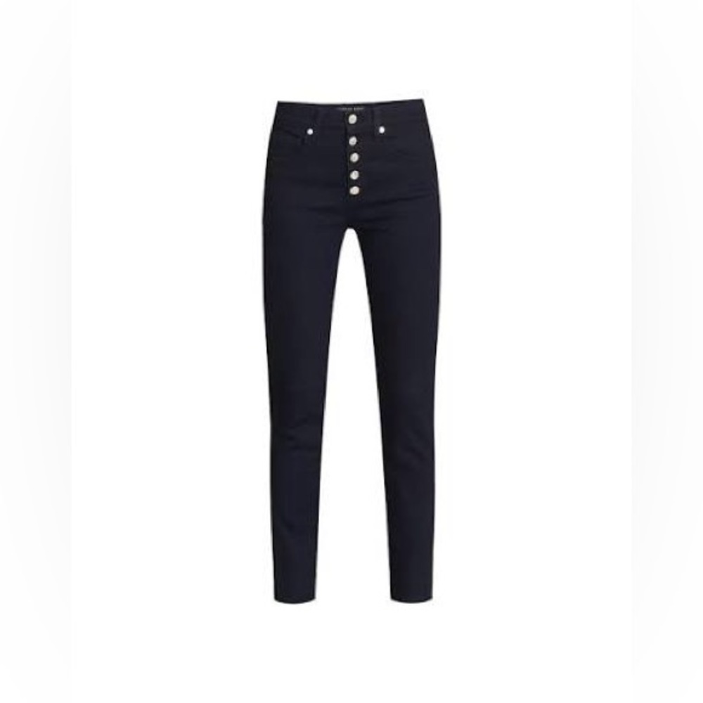 Veronica Beard Debbie High-Rise Ankle-Crop Skinny Jean, black size 26 - Picture 2 of 6